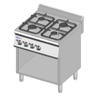 PLYNOVÝ ECO SPORÁK TECNOINOX S TROUBOU EF70SGV7