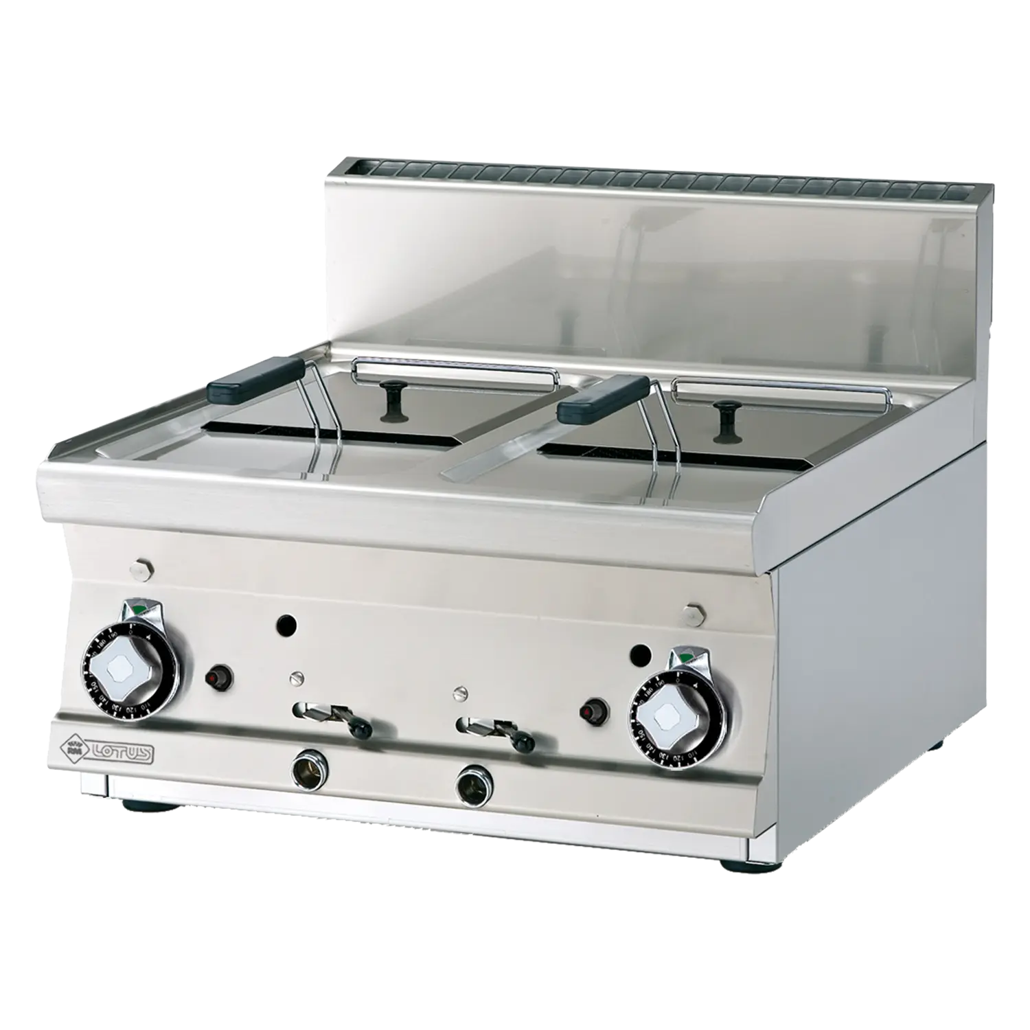Fritéza plynová dvojitá 0,75 kW/l, 8+8 l bez podestavby - F2/8T - 66 G