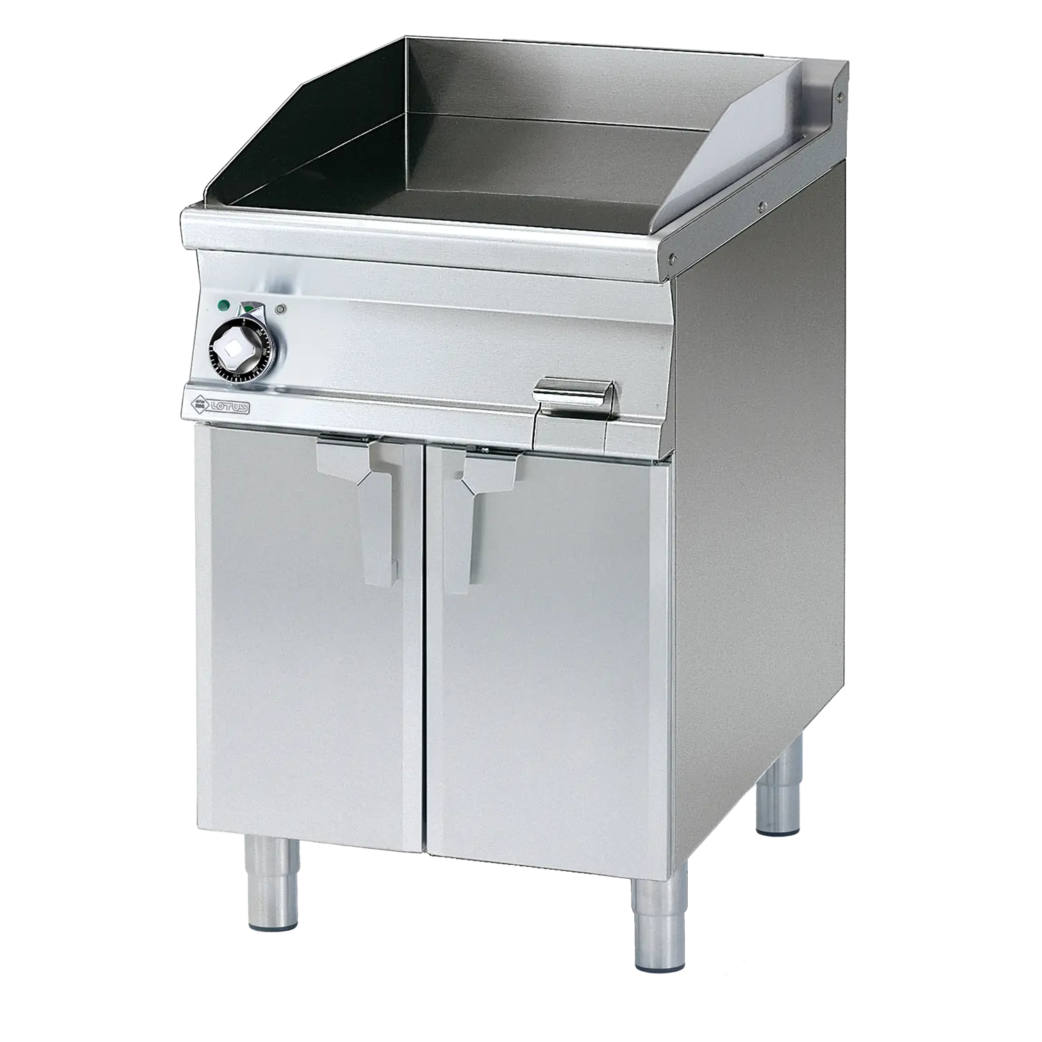 Grilovací deska 59x52 elektrická chromovaná rýhovaná s podestavbou 400 V - FTR - 76 ETS