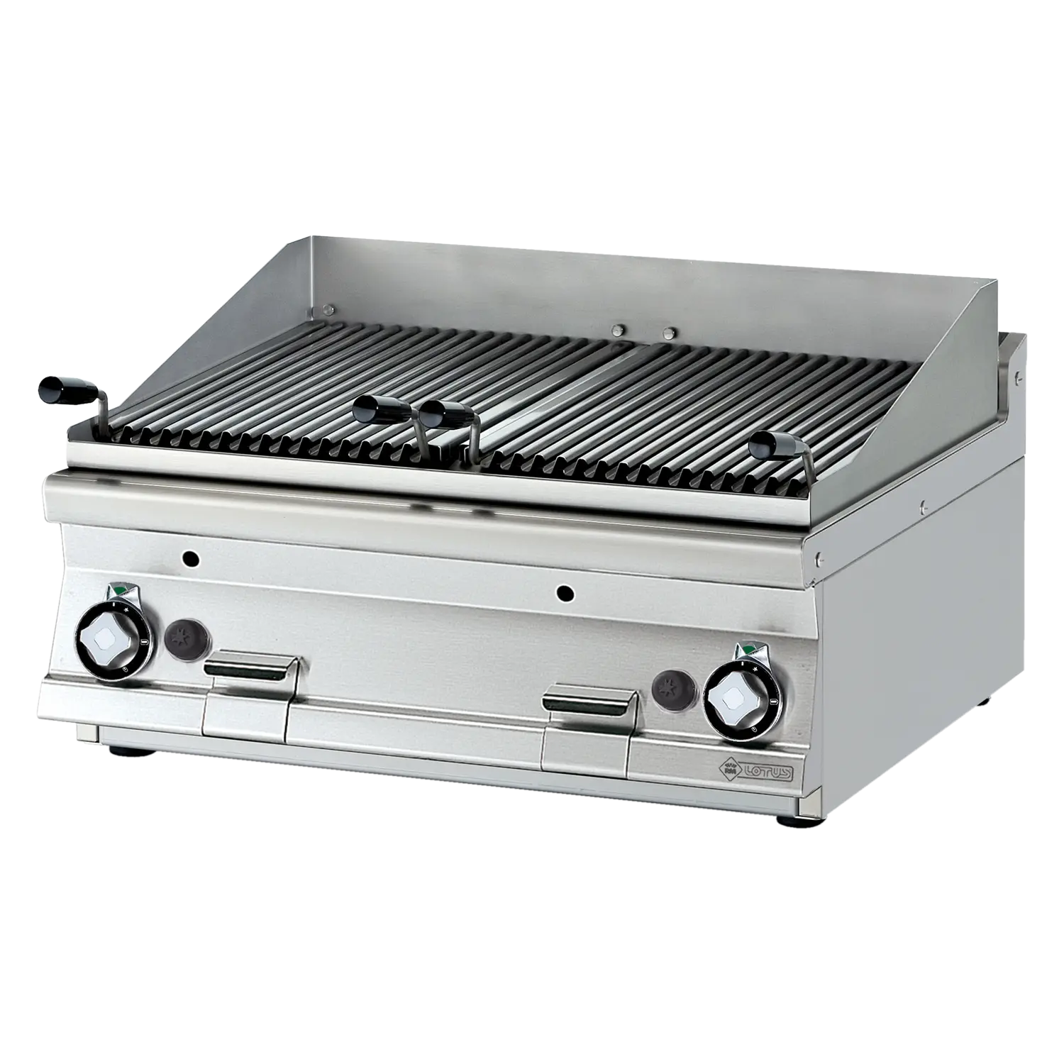 Lávový gril plynový dvojitý 2x 38x52 bez podestavby - CWT - 78 G