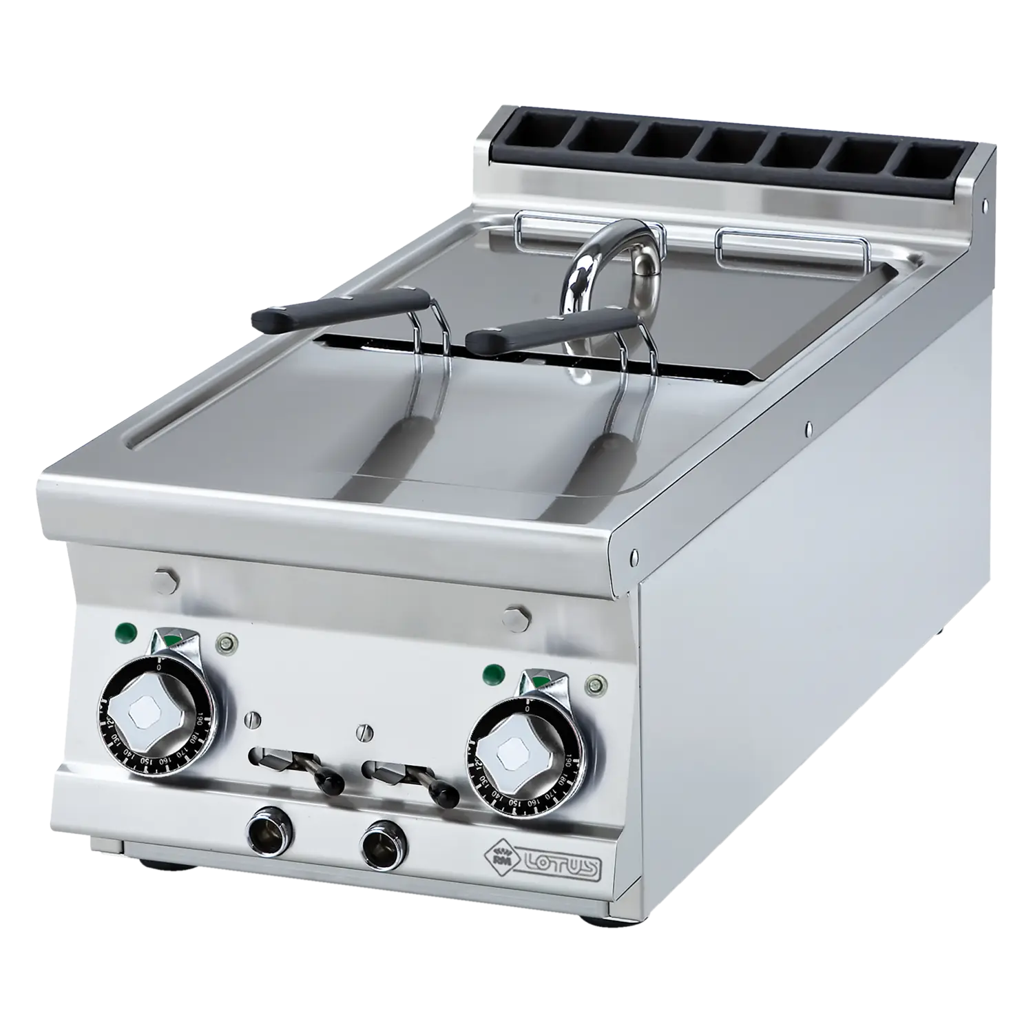 Fritéza elektrická dvojitá 0,75 kW/l, 8+8 l bez podestavby 400 V - F2/8T - 74 ET