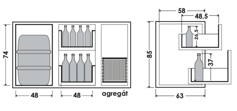 Chladící barový stůl RBOD-104E