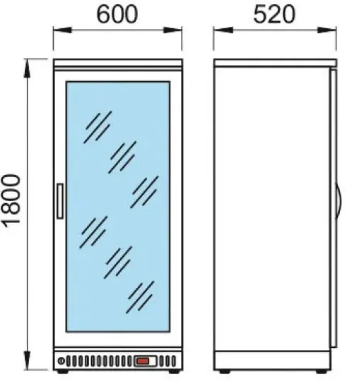 Barová chladící vitrína SGD-300