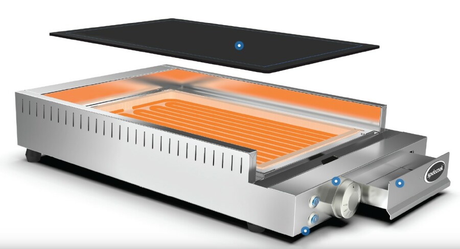 SKLOKERAMICKÁ GRILOVACÍ DESKA SPIDOFLAT SP 200