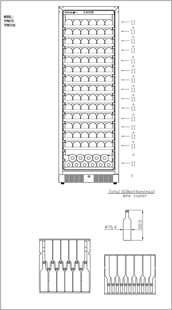 Vinotéka Tefcold TFW 375S
