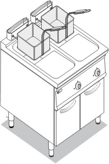 Plynová fritéza TECNOINOX FRV83FG9