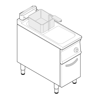 Plynová fritéza TECNOINOX FRV41FG9