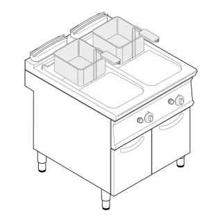 Plynová fritéza 13 + 13 litrů TECNOINOX FRV83FG7