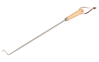 Nerezový hák k obrácení masa