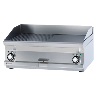 Grilovací deska 80x45 elektrická chromovaná rýhovaná bez podestavby 400V - FTRT - 68 ETS