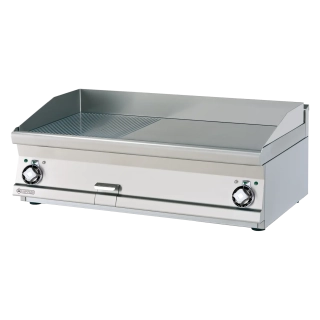 Grilovací deska 100x45 elektrická chromovaná rýhovaná bez podestavby 400V - FTRT - 610 ETS