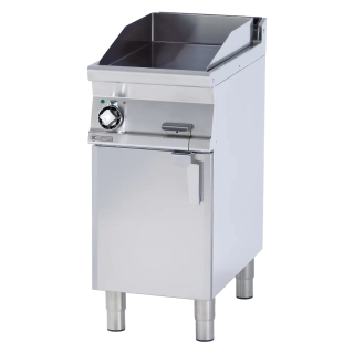 Grilovací deska 39x52 elektrická chromovaná rýhovaná s podestavbou 400 V - FTR - 74 ETS