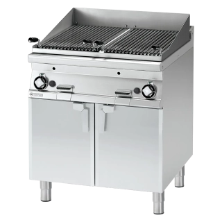 Lávový gril plynový dvojitý 2x 38x52 s podestavbou - CW - 78 G