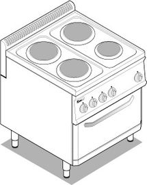 ELEKTRICKÝ ECO SPORÁK TECNOINOX S TROUBOU EFR70EV7